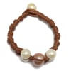 photo of Wendy Center Freshwater Pearl and Leather Bracelet Multicolor by Wendy Mignot - Image 2 of 0
