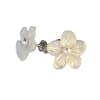Fine Pearls and Leather Jewelry by Designer Wendy Mignot Hibiscus Pearl and White Mother of Pearl Stud Earrings - Image 3 of 0
