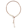 photo of Wendy Mignot Versatile Six Freshwater Pearl and Leather Necklace White - Image 4 of 0