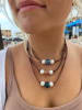 photo of Wendy Mignot Coastline Daisy Freshwater Pearl and Leather Necklace with Peach Glass Bead - Image 4 of 0