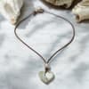 photo of Wendy Mignot Conch Shell Heart and Freshwater Pearl and Leather Love Saba Necklace - Image 1 of 0