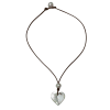 photo of Wendy Mignot Conch Shell Heart and Freshwater Pearl and Leather Love Saba Necklace - Image 2 of 0