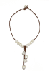 photo of Wendy Mignot Maiko Freshwater Pearl and Leather Necklace White - Image 1 of 0