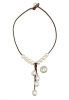 photo of Wendy Mignot Maiko Freshwater Pearl and Leather Necklace White - Image 2 of 0