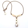 photo of Wendy Mignot Watercolor Freshwater Pearl and Leather Necklace, Limited Edition - Image 1 of 0