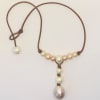 photo of Wendy Mignot Watercolor Freshwater Pearl and Leather Necklace, Limited Edition - Image 2 of 0