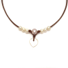 Wendy Mignot Amour Synergy Pearl and Leather Heart Necklace - Image 3 of 0