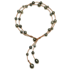 photo of Wendy Mignot Music Two Strand Tahitian Pearl and Leather Necklace - Image 2 of 0
