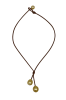 photo of Wendy Mignot Rain Two Drop South Sea Gold Pearl and Leather Necklace - Image 1 of 0