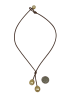 photo of Wendy Mignot Rain Two Drop South Sea Gold Pearl and Leather Necklace - Image 2 of 0