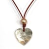 photo of Wendy Mignot Mother of Pearl Heart and Golden South Sea Pearl Love Saba Necklace - Image 1 of 0