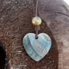 photo of Wendy Mignot Mother of Pearl Heart and Golden South Sea Pearl Love Saba Necklace - Image 3 of 0
