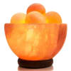Himalayan Salt Lamp Bowl with Wood Base - Image 1 of 0
