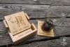 4" x 4" Bamboo Square Coaster, Set of 4 with Holder - Image 2 of 0