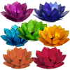 Orange Lotus Capiz Shell Tea Light Holder - Image 2 of 0