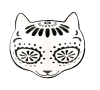 Sugar Skull Cat Bowl - Image 1 of 0