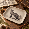 Quiet Woodland Fox Metal Tray - Image 4 of 0