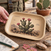 Desert Rose Prickly Pear Metal Tray - Image 3 of 0