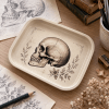 Antique Anatomist Skull Study Metal Tray - Image 3 of 0