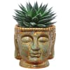 Buddha Bust Porcelain Planter Pot Jade - Image 1 of 0