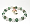 SB-119-STONE 8mm ROUND BEAD BRACELET IN MUSHROOM  DESIGN-7 1/2" - Image 1 of 0
