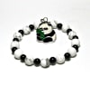 SB-121-STONE 8mm ROUND BEAD BRACELET IN PANDA DESIGN-7 1/2" - Image 2 of 0