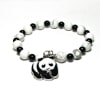SB-122-STONE 8mm ROUND BEAD BRACELET IN WALKING PAMDA DESIGN-7 1/2" - Image 2 of 0