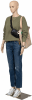 Unbreakable realistic female mannequin with rotating arms and glass base - Image 1 of 0