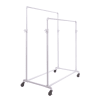 Adjustable Double Bar Ballet Rack in Glossy White - Pipe Collection from www.zingdisplay.com - Image 1 of 0