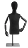 Child display dress form with bronze canvas torso on metal countertop base adjustable retail mannequin for boutiques and designers - Image 1 of 0