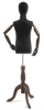 Child display dress form with natural canvas torso on wooden tripod base adjustable retail mannequin for boutiques and designers - Image 2 of 0