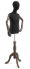 Child display dress form with natural canvas torso on wooden tripod base adjustable retail mannequin for boutiques and designers - Image 3 of 0