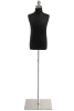 Child display dress form with natural canvas torso on flat metal base adjustable retail mannequin for boutiques and designers - Image 1 of 0