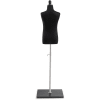 Child display dress form with natural canvas torso on wooden flat base adjustable retail mannequin for boutiques and designers - Image 3 of 0