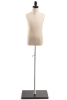 Child display dress form with natural canvas torso on wooden flat base  adjustable retail mannequin for boutiques and designers - Image 1 of 0