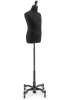 Child display dress form with natural canvas torso on metal rolling base adjustable retail mannequin for boutiques and designers - Image 2 of 0