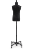 Child display dress form with natural canvas torso on metal rolling base adjustable retail mannequin for boutiques and designers - Image 3 of 0