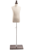 Child display dress form with natural canvas torso on wooden flat base  adjustable retail mannequin for boutiques and designers - Image 1 of 0