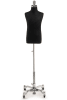 Child display dress form with natural canvas torso on metal rolling base adjustable retail mannequin for boutiques and designers - Image 1 of 0