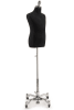 Child display dress form with natural canvas torso on metal rolling base adjustable retail mannequin for boutiques and designers - Image 2 of 0