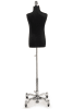 Child display dress form with natural canvas torso on metal rolling base adjustable retail mannequin for boutiques and designers - Image 3 of 0