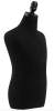 Premium black child display dress form torso with dual pole connectors for retail apparel displays, sewing, and garment design use - Image 3 of 0