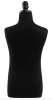 Premium black child display dress form torso with dual pole connectors for retail apparel displays, sewing, and garment design use - Image 4 of 0