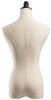 Premium natural female display dress form torso with canvas finish and dual pole connectors for retail apparel displays and garment design use - Image 4 of 0
