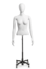 Female Egghead Torso Mannequin with Removable Arms & Base Options | Zing Display - Image 3 of 0