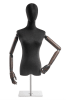 Female display dress form with bronze canvas torso on metal countertop base adjustable retail mannequin for boutiques and designers - Image 1 of 0