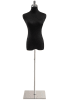 Female display dress form with natural canvas torso on flat metal base adjustable retail mannequin for boutiques and designers - Image 1 of 0