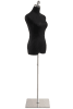 Female display dress form with natural canvas torso on flat metal base adjustable retail mannequin for boutiques and designers - Image 2 of 0