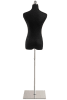 Female display dress form with natural canvas torso on flat metal base adjustable retail mannequin for boutiques and designers - Image 3 of 0
