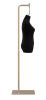 Female display dress form with natural canvas torso on metal hanging base adjustable retail mannequin for boutiques and designers - Image 2 of 0
